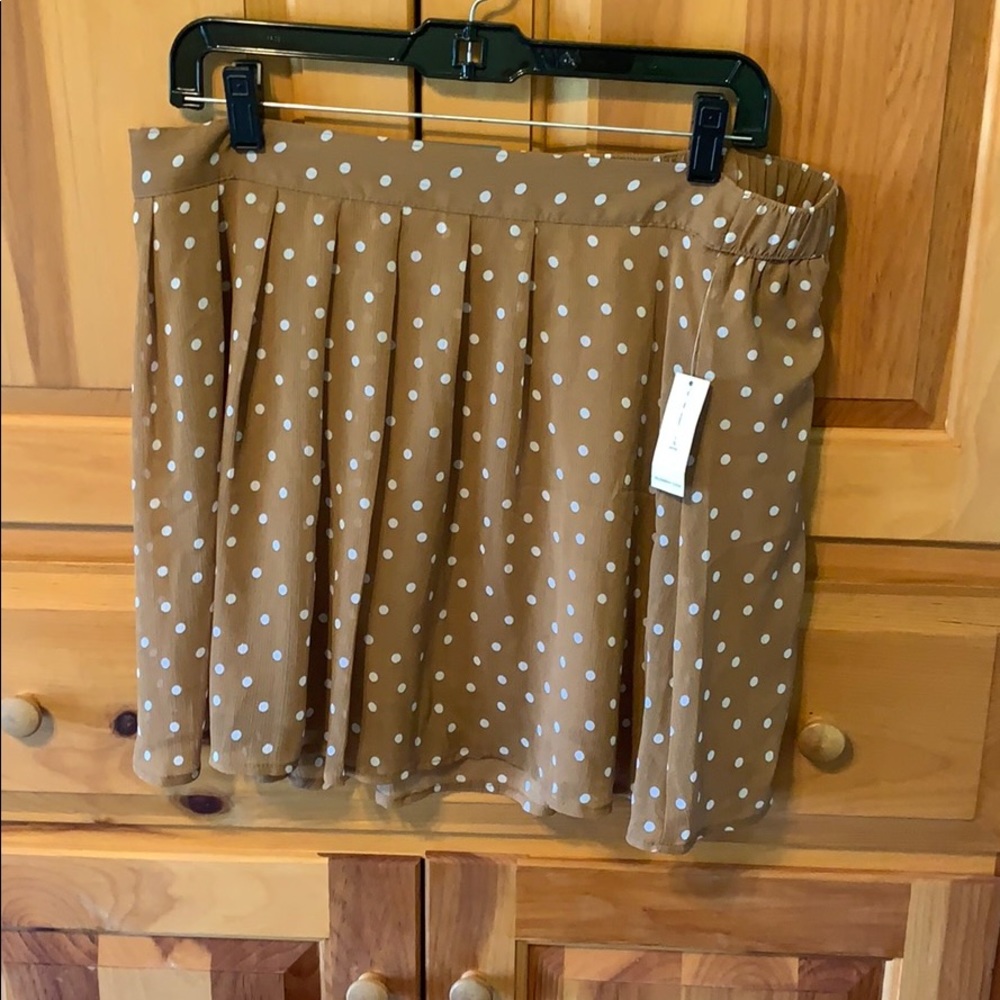 Polka dot petite mini skirt